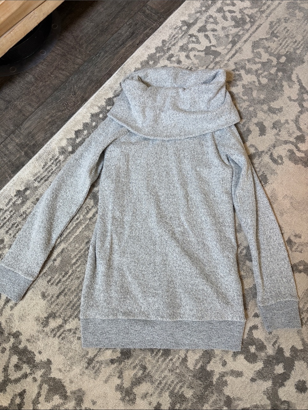Ingrid & Isabel Gray Cowl Neck Off-Shoulder Sweater